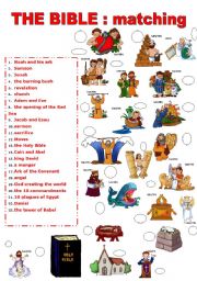 English Worksheet: bible matching