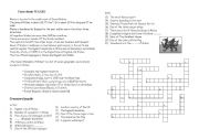 English Worksheet: Wales: Facts & Crossword