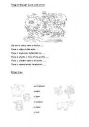 English Worksheet: Jungle animals