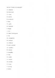 English worksheet: The key for 