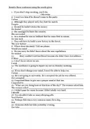 English Worksheet: Rewrite the sentences .... part 3