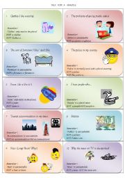 English Worksheet: Talk for a minute (countable, uncountable nouns)