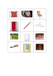 English Worksheet: household objects