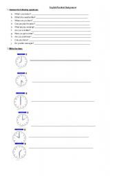 English worksheet: revision test