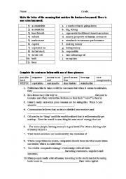 English worksheet: Business Buzzwords