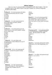 Silent letters - pronunciation