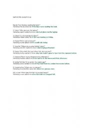 English Worksheet: REPORTED QUESTION EXERCISE