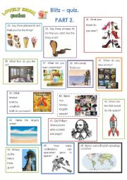 English Worksheet: LOVELY SNAIL QUESTIONS: BLITZ-QUIZ part 2