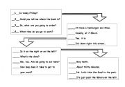 English worksheet: Conversation Matches 