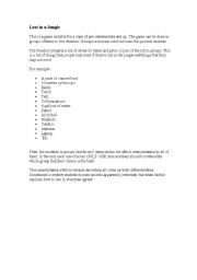 English worksheet: Lost!