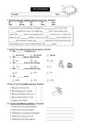 English Worksheet: Daily Routine