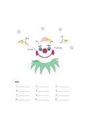 English worksheet: Month dot to dot