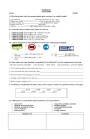 worksheet modal verbs