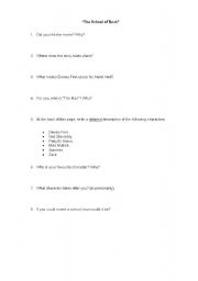 English Worksheet: The school of rock