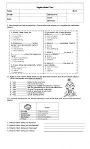 English worksheet: global test