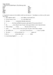 English Worksheet: Verb Tenses