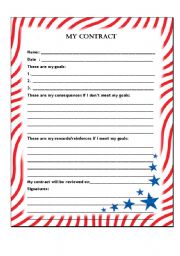 English worksheet: My contract