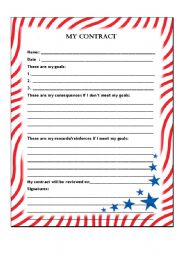 English Worksheet: My contract