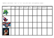 English Worksheet: superheroes 2