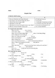 English worksheet: Exercise for grate 7
