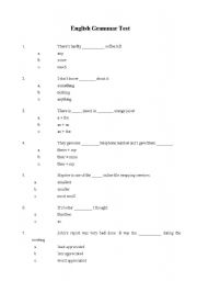 English Worksheet: grammar level test - basic threshold