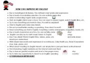 English Worksheet: how can I improve my English