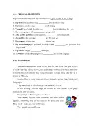 English worksheet: Personal Pronouns