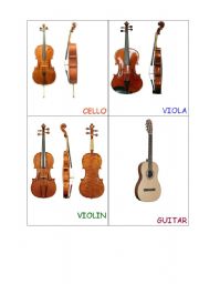 English Worksheet: String Musical Instruments