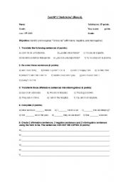 English Worksheet: test simple present