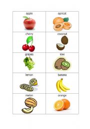 fruit flashcards