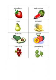 fruit flashcards