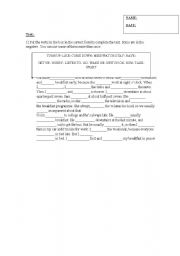 English Worksheet: test present continuous and present simple