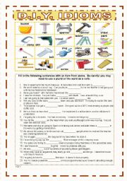 English Worksheet: D.I.Y. idioms