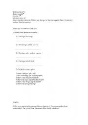 English worksheet: REVIEW!! of have-has got in the interrogative form and a vocabulary review of family members