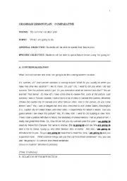 English Worksheet: be going to lesson plan