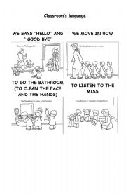 English Worksheet: classrooms language