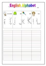 English worksheet: How to write Engish letters. 