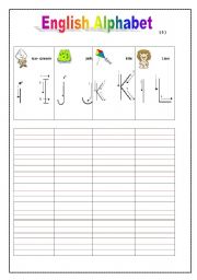 English Worksheet: How to write Engish letters. 