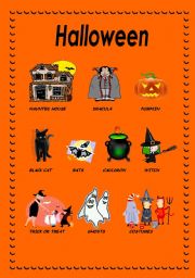 English Worksheet: Halloween pictionary