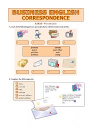 Business English - Correspondence (4 pages + key)