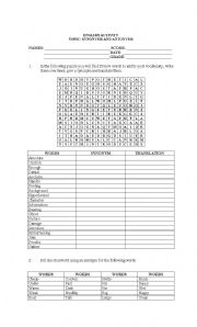 English Worksheet: Synonims and Antonyms