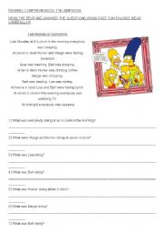 English Worksheet: PAST CONTINUOUS