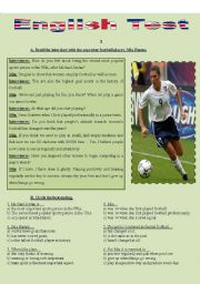 English Worksheet: TEST - SPORTS (Interview with female football player, Mia Hamm)