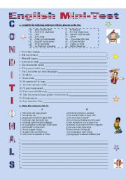 English Worksheet: ENGLISH MINI-TEST (CONDITIONALS/IF-CLAUSES)