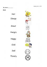 English Worksheet: How are you