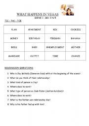 English worksheet: WHAT HAPPENS IN VEGAS - MOVIE - First scenes