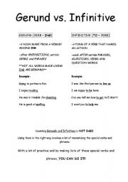 English worksheet: Gerund vs. Infinitive