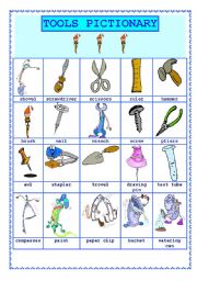 English Worksheet: Tools pictionary