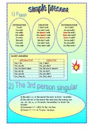 English Worksheet: The simple present tense