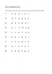 English Worksheet: Test your writing skills